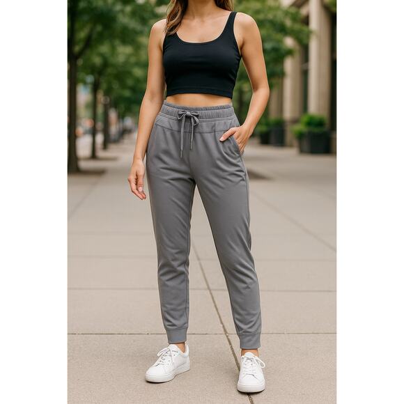 Halara Everyday Jogger Pants XS Gray Stretch Drawstring Pocket Comfort Active - Picture 1 of 12